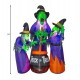 HALLOWEEN INFLATABLE DECOR 6 Ft Witches with Cauldron LED Lights