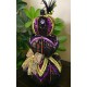 NEW FANCY HALLOWEEN 3 STACKED BEADED PUMPKINS TREE CENTERPIECE TABLE DECOR