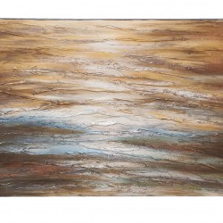 Canvas Wall Art Abstract Design Soothing Waves of Gold Blue Red D�cor 53693