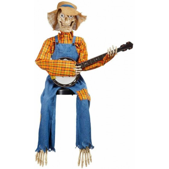 Banjo Skeletons Duo Halloween Fall Indoor Decor