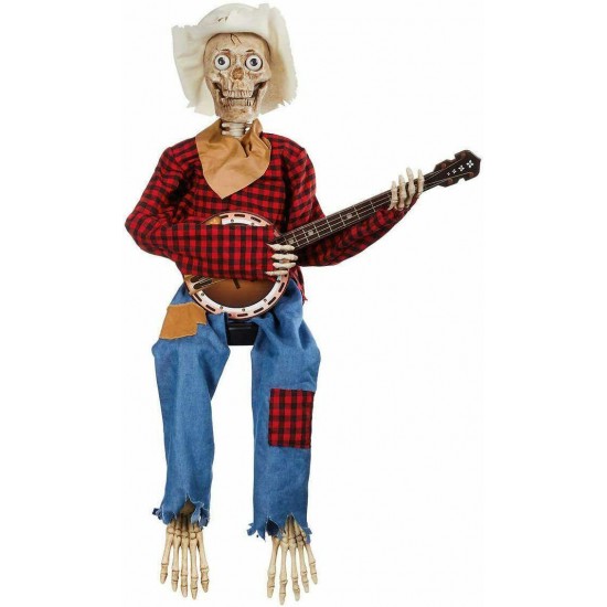 Banjo Skeletons Duo Halloween Fall Indoor Decor