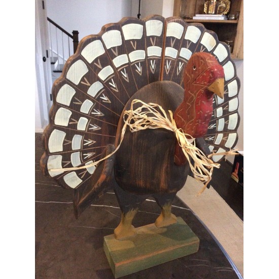 Boone River Creations Webster City, Iowa Wooden Turkey Folk Art Thanksgiving