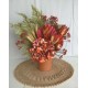 Fall Flower Arrangement, Thanksgiving Floral, Autumn Centerpiece, Dried Flowers