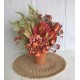 Fall Flower Arrangement, Thanksgiving Floral, Autumn Centerpiece, Dried Flowers