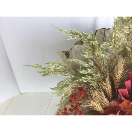 Fall Flower Arrangement, Thanksgiving Floral, Autumn Centerpiece, Dried Flowers