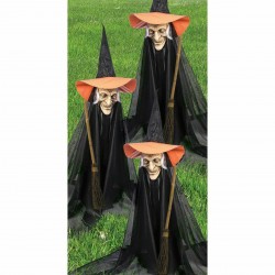 Set of 6 Halloween Witches Outdoor Yard Decoration Group Lawn Art Path Holiday