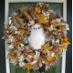 Darling Woodland Owl Fall Deco Mesh Front Door Wreath Halloween Decoration Decor