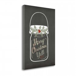 Merry Christmas Yall By Jo Moulton, Fine Art Giclee Print on Gallery Wrap Canvas