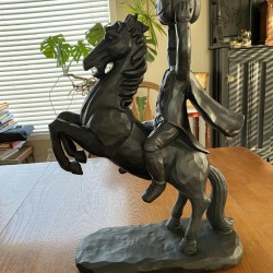 NEW- Headless Horseman Ichabod Crane Sleepy Hollow Statue Black Halloween