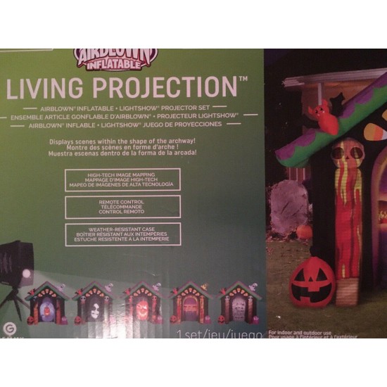 Living Projections Gemmy 8.7-ft x Haunted House Halloween Inflatable