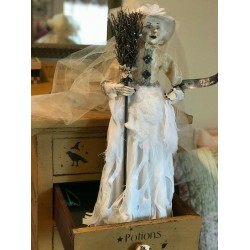 Pier 1 Halloween White Witch Figurine