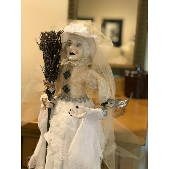 Pier 1 Halloween White Witch Figurine