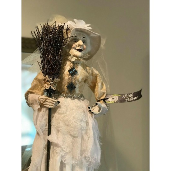 Pier 1 Halloween White Witch Figurine