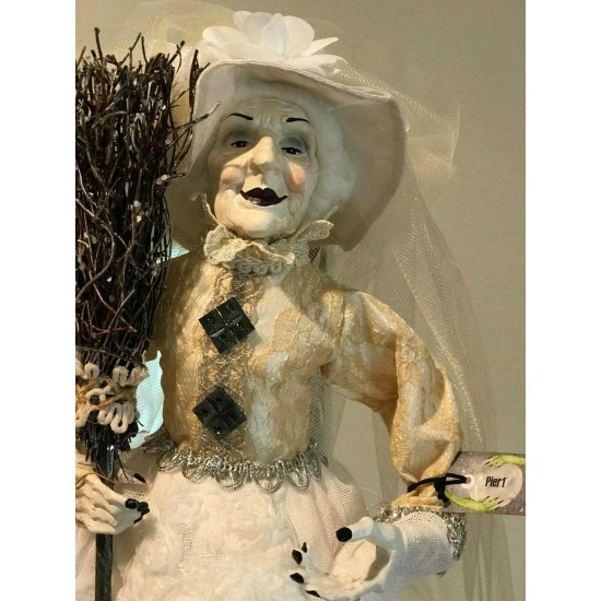 Pier 1 Halloween White Witch Figurine