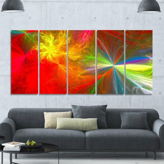 Designart 'Colorful Christmas Spectacular Show' Abstract  Oversized