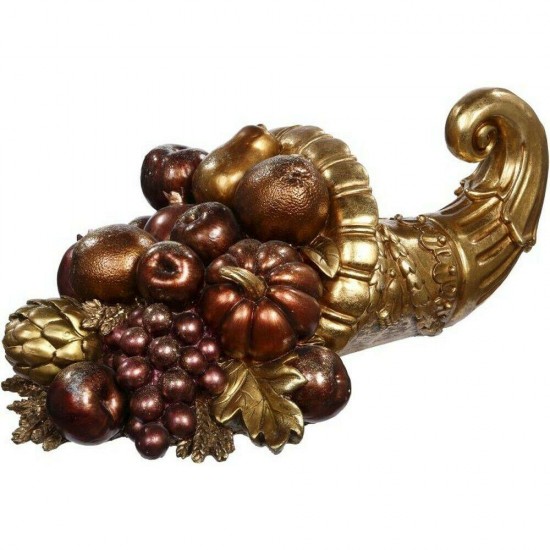 Mark Roberts 2020 Collection Gold Cornucopia 8-Inch Tabletop Piece