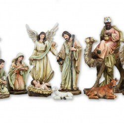 Holy Family Christmas Nativity Scene with Camels 8 Inch 11-Piece Set