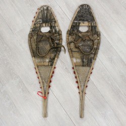 Authentic Vintage Pair of Used Cree Snowshoes (47-90-G3476) Y8U