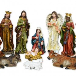 Holy Family Christmas Nativity Scene 24 Inch 11-Piece Large Color Set