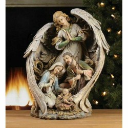 Guardian Angel & Holy Family Figurine