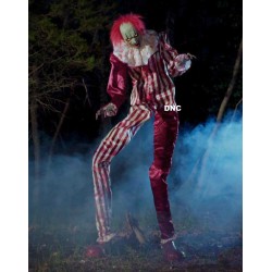 6.5 Ft Halloween Towering Creepy Carnival Clown Animatronic Haunted House Prop