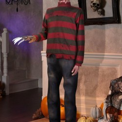 Halloween Animated Freddy Krueger 6 Feet Haunted House Decor Prop Scary Spooky