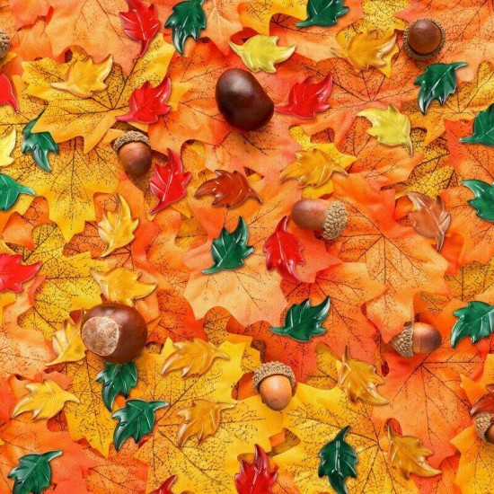 20X(300 Pieces Thanksgiving Leaves Table Scatter Mini Acrylic Leaves Acryli H6D4