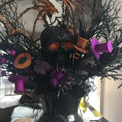 Halloween Skelton Centerpiece... Handmade...NEW