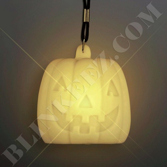 HALLOWEEN Pumpkin LED Color Changing Flashing Necklace - Bulk Buy!