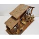 Vtg 15 pc Nativity Set & Large Wooden Creche Stable Italy Looks Like Fontanini ?