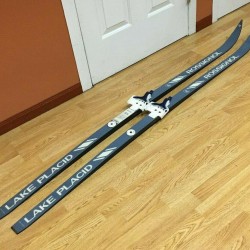 Great Decor! Vintage Rossignol Skis Lake Placid, Blue