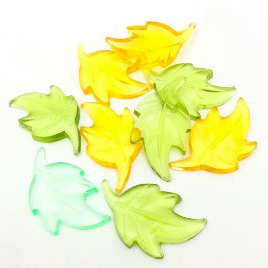 10X(300 Pieces Thanksgiving Leaves Table Scatter Mini Acrylic Leaves Acryli M4E0