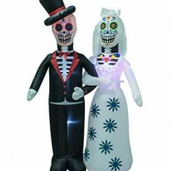 Day of The Dead Couple Halloween Inflatable LED Lights Decor Outdoor Holiday