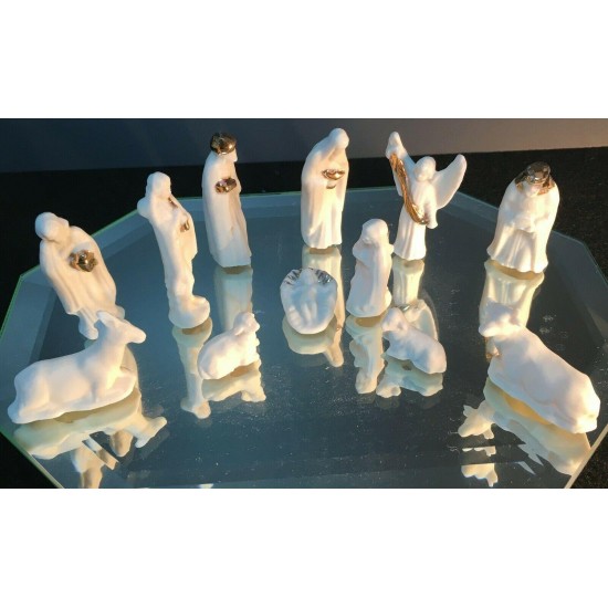 VINTAGE CERAMIC NATIVITY SCENE, HANDMADE 1 OF A KIND, FREE SAME DAY SHIPPING