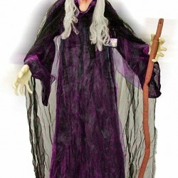 Halloween Haunters 6 Foot Animated Standing Moving Body Witch