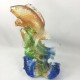 Amore Jewell Go Forward Fish Fengshui ornamen Home Office Liuli Crystal Glass