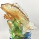 Amore Jewell Go Forward Fish Fengshui ornamen Home Office Liuli Crystal Glass