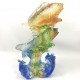 Amore Jewell Go Forward Fish Fengshui ornamen Home Office Liuli Crystal Glass