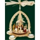 Natural Colored Nativity Scene German Christmas Tea Light Pyramid