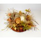 BURLAP WOOD PUMPKIN LRG CENTERPIECE FALL HARVEST THANKSGIVING FLORAL ARRANGEMENT