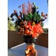 FANCY HALLOWEEN CENTERPIECE CAULDRON WITCH LEGS PUMPKIN TABLE DECOR