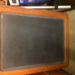 artistic slate and oak hand made chalk board