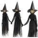 Set of 3 Halloween Haunted House Indoor Outdoor Glowing Face Witches Props