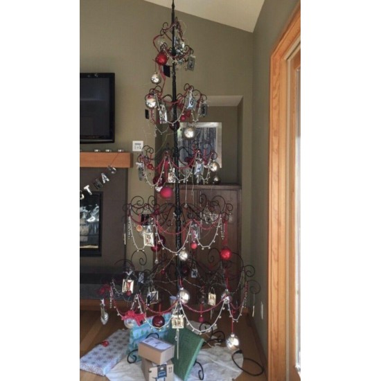 10 FOOT Metal Tree Alternative Ornament Display, Christmas Holiday, 6 tier level