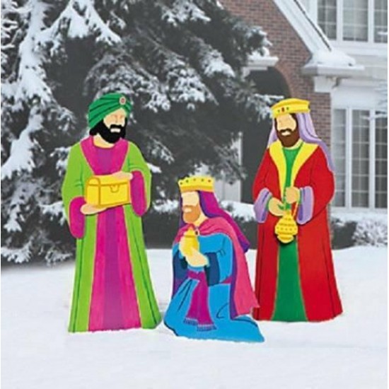 9pc Set Large Deluxe Expanded Metal Nativity Scene Christmas Yard Decor 17