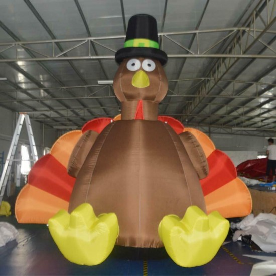 Outdoor Inflatable Thanksgiving Decorations Inflatable Turkey with Air Blower