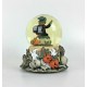 Vintage Halloween Musical Snow Globe Witch Pumpkin Ghosts Skull Decor Gift Video