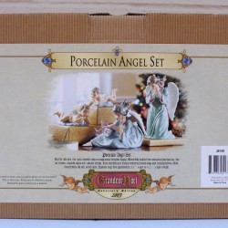 GRANDEUR NOEL COLLECTORS EDITION PORCELAIN ANGEL SET 