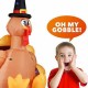 Turkey with Pilgrim Hat Inflatable 6ft Thanksgiving Turkey with Pilgrim Hat Inf