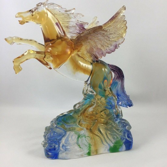 Amore Jewell Flying Horse Christmas ornament decoration Liuli Crystal Glass Gift